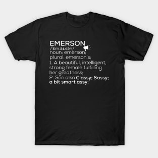 Emerson Name Emerson Definition Emerson Female Name Emerson Meaning T-Shirt